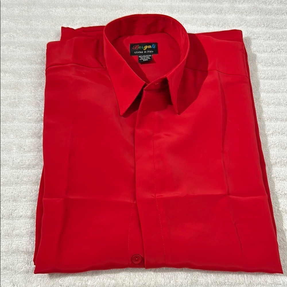 Bergati Elegant Red‎ Blouse with Chic Design 20R Preowned